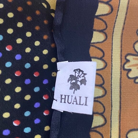 Huali 100% silk scarf large chinese vibrant colors - Picture 2 of 8